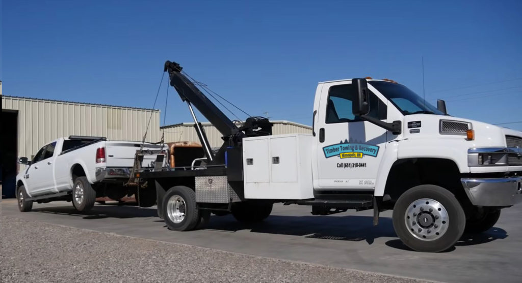 Timber Towing Hook And Chain Tow Truck Minneapolis MN